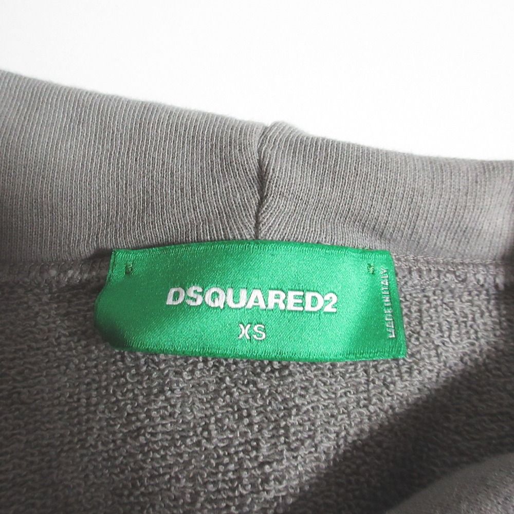 美品◆ディースクエアード 22AW ジップパーカー グリーン レディース サイズXS DSQUARED2 【AFB13】 DSQUARED2 - ディースクエアード 22AW ジップパーカー グリーン
