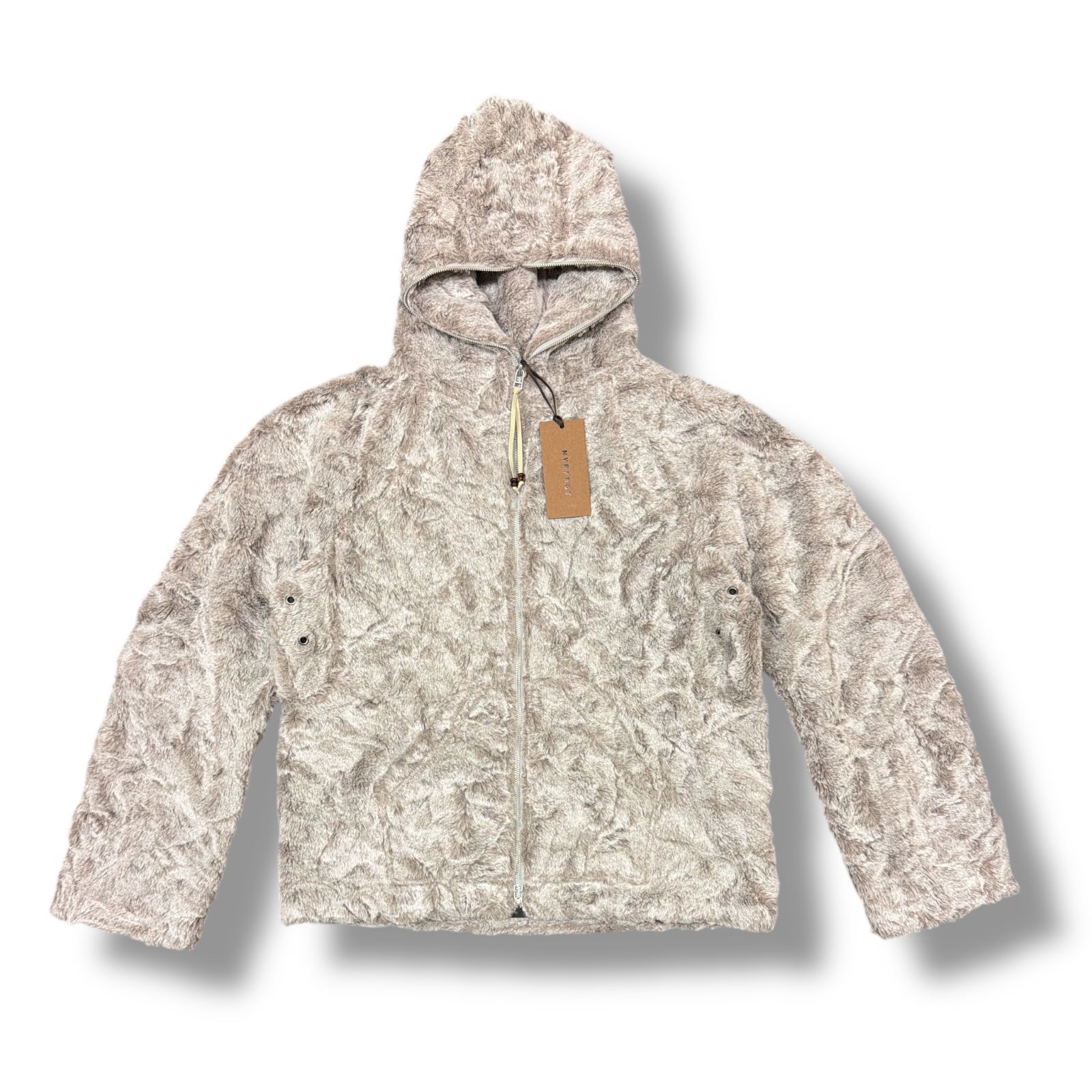 参考上代62700円 未使用品 NVRFRGT 24AW FAUX SHEARLING FULL ZIP UP 