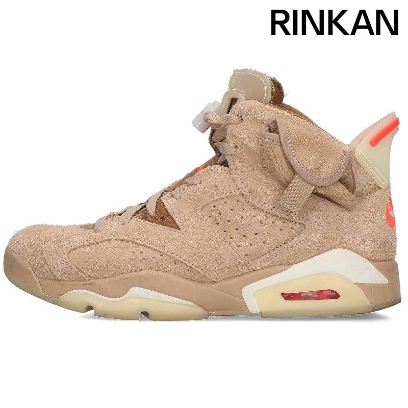 ナイキ ×トラヴィススコット Travis Scott  AIR JORDAN 6 SP BRITISH KHAKI DH0690-200 エアジョーダン6ブリティッシュカーキスニーカー メンズ 26cm