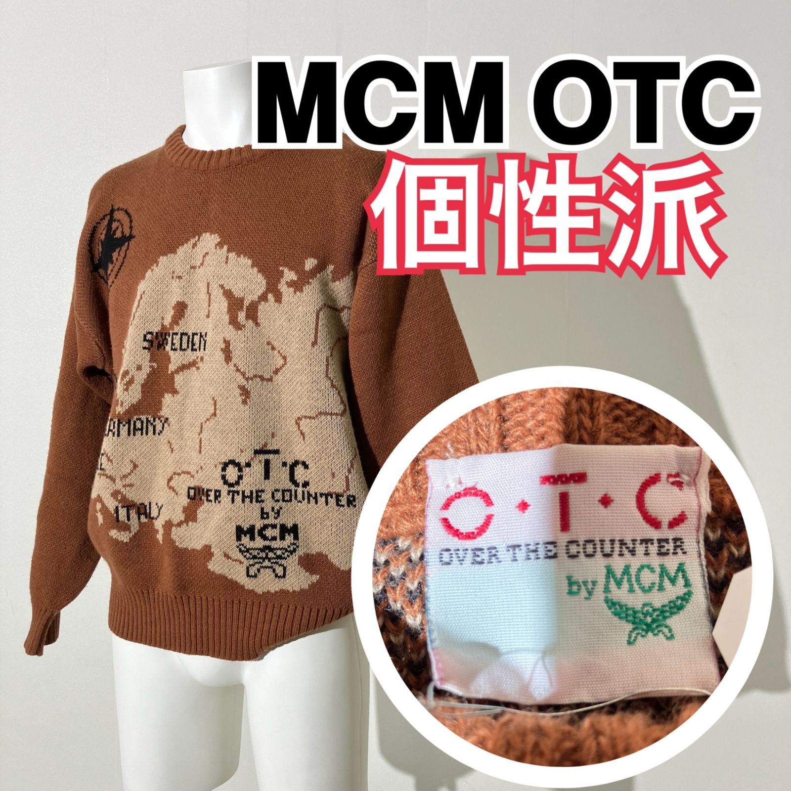 ゆるだぼ】MCM OTC エムシーエム オーティーシー ニット セーター 地図 