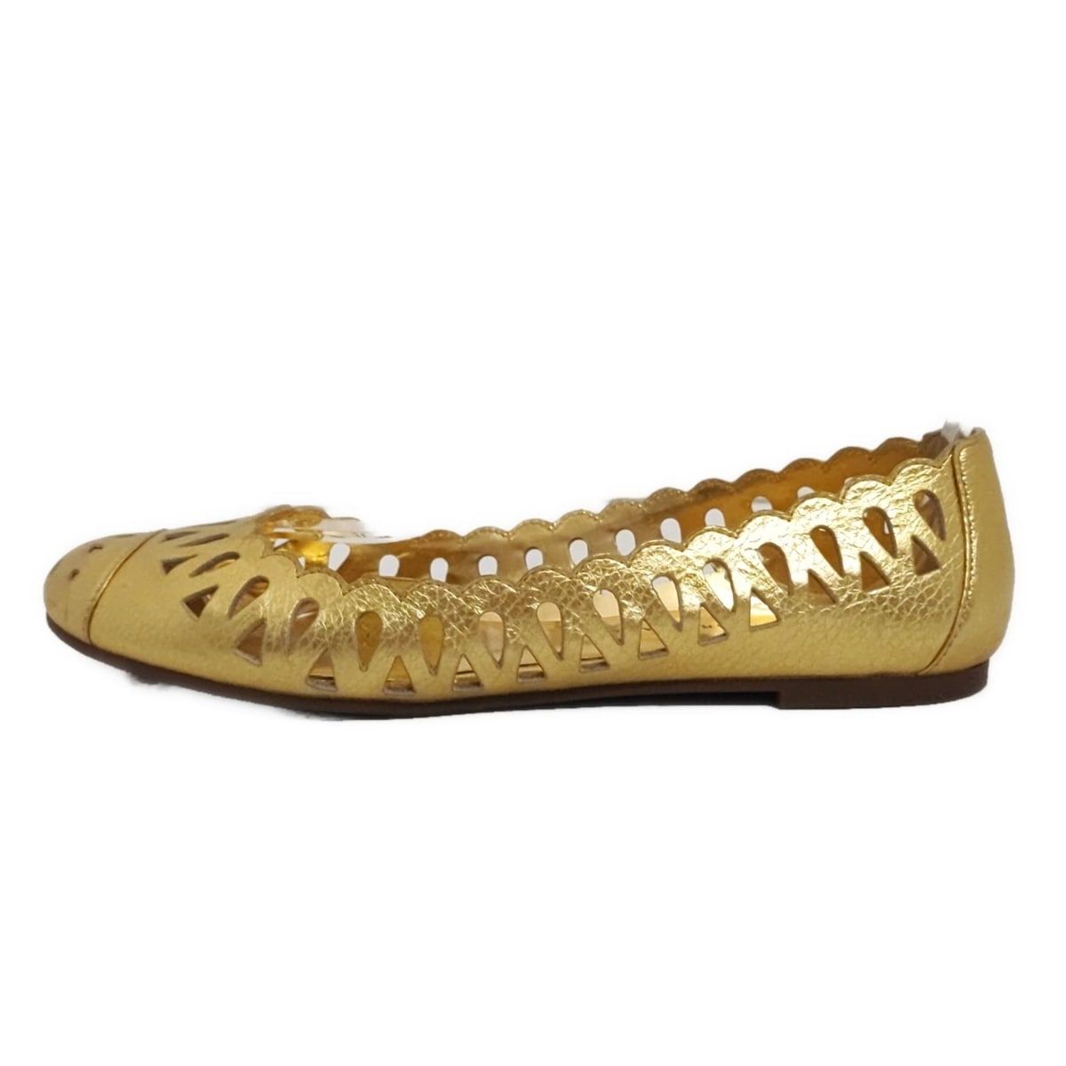 MARC BY MARC JACOBS マークバイマークジェイコブス フラットシューズ 37 レディース - ゴールド パンチング レザー