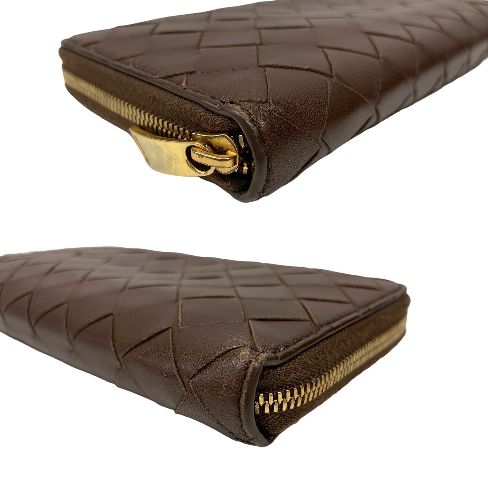 Bottega Veneta ブラウンレザー長財布 BOTTEGA VENETA ボッテガヴェネタ 長財布 イントレチャート