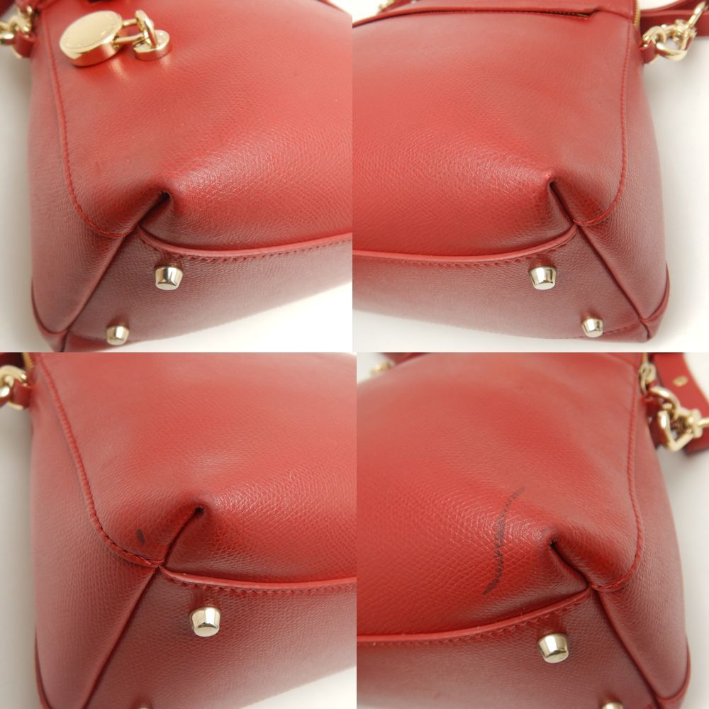 Furla フルラ パイパー ハンドバッグ 2WAY レザー レッド/251886【中古  