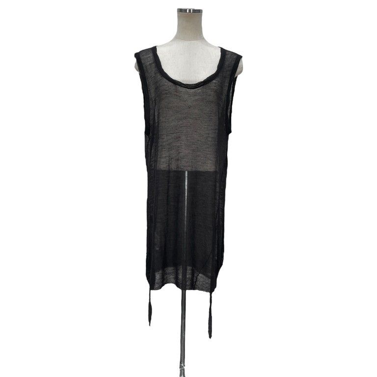 ANN DEMEULEMEESTER 00s ウールシルクシースルーノースリーブ