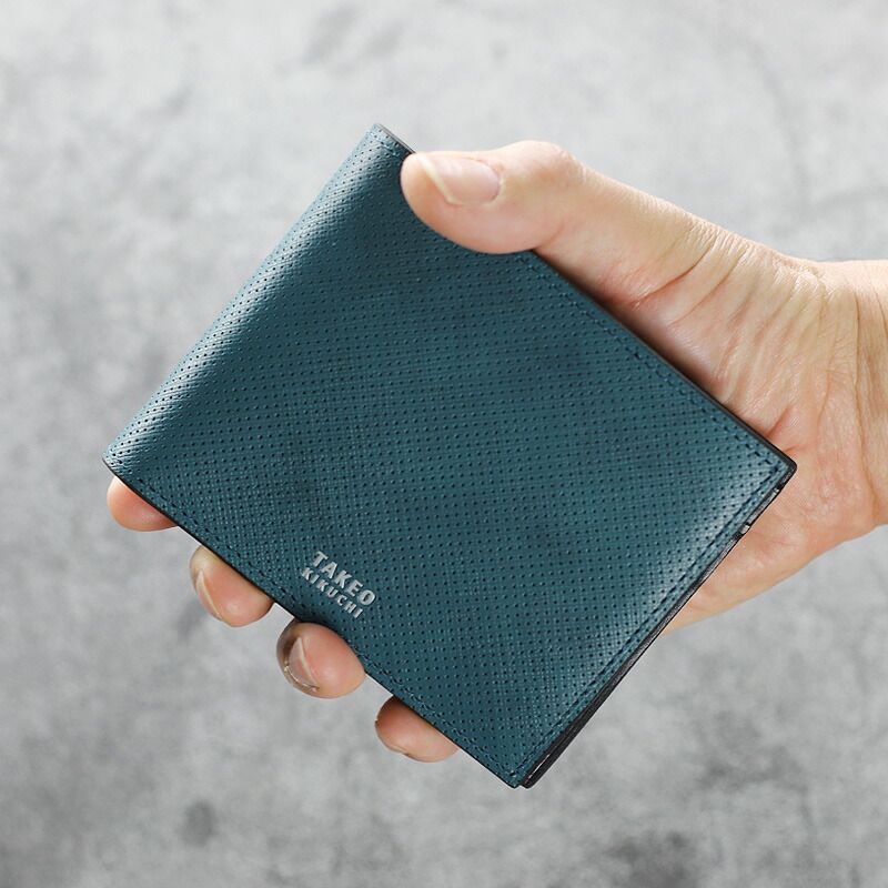 新品 [新品]タケオキクチ レザー 2つ折り財布 タケオキクチ 財布 二