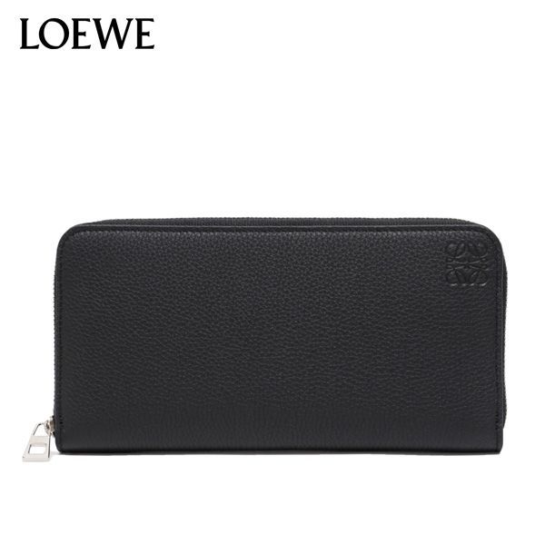 24SSモデル ロエベ LOEWE  ZIP AROUND WALLET ジップアラウンド ウォレット 長財布【BLACK】 C660T12X01  1100  BLACK/【2024SS】m-wallet