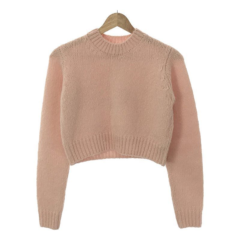 AURALEE / オーラリー | 2022AW | WOOL BABY CAMEL BRUSHED YARN KNIT SHORT PULL OVER / ウール キャメル ニット | 0 | レディース