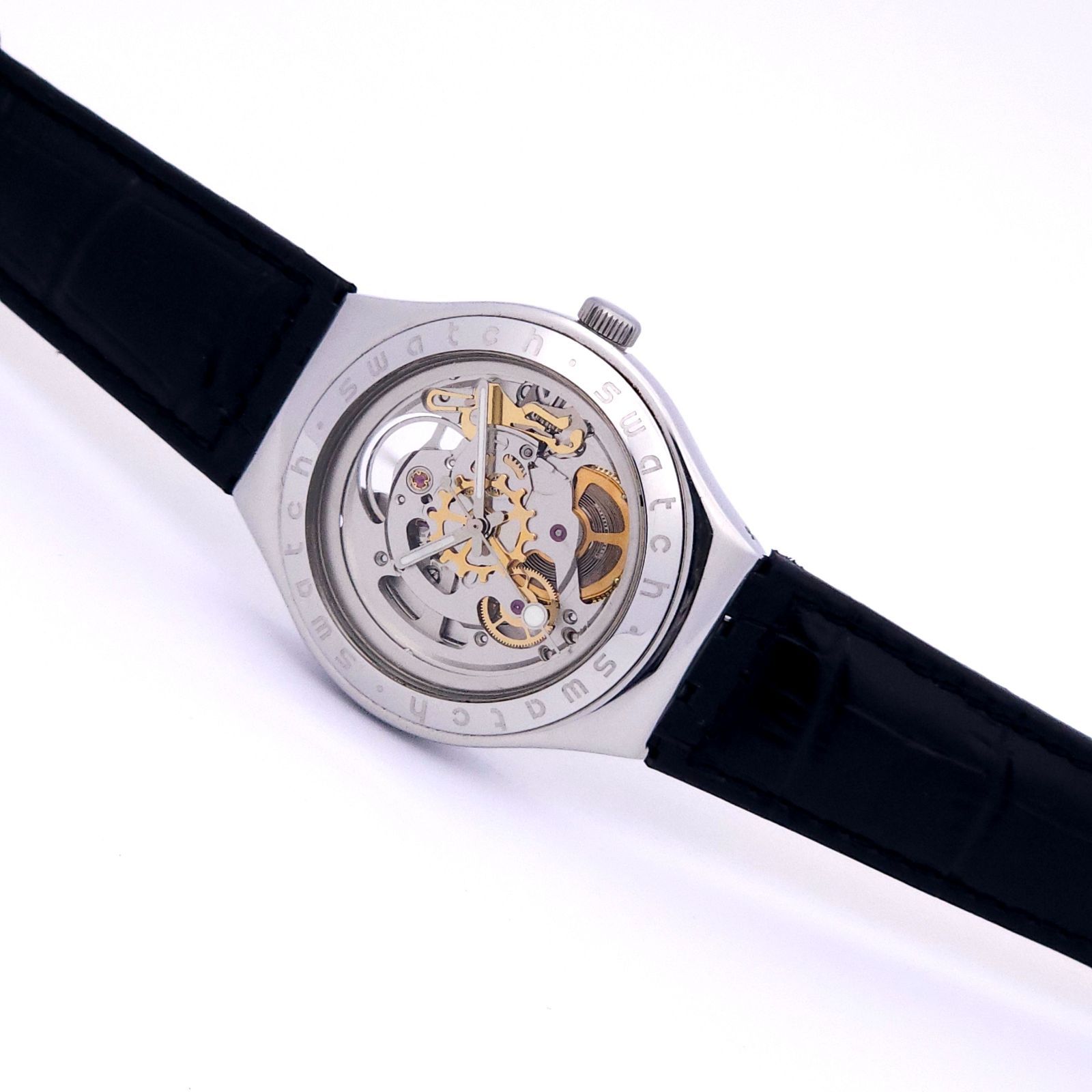 ☆良品 swatch スウォッチ IRONY 自動巻 動作品 両面スケルトン - メルカリ