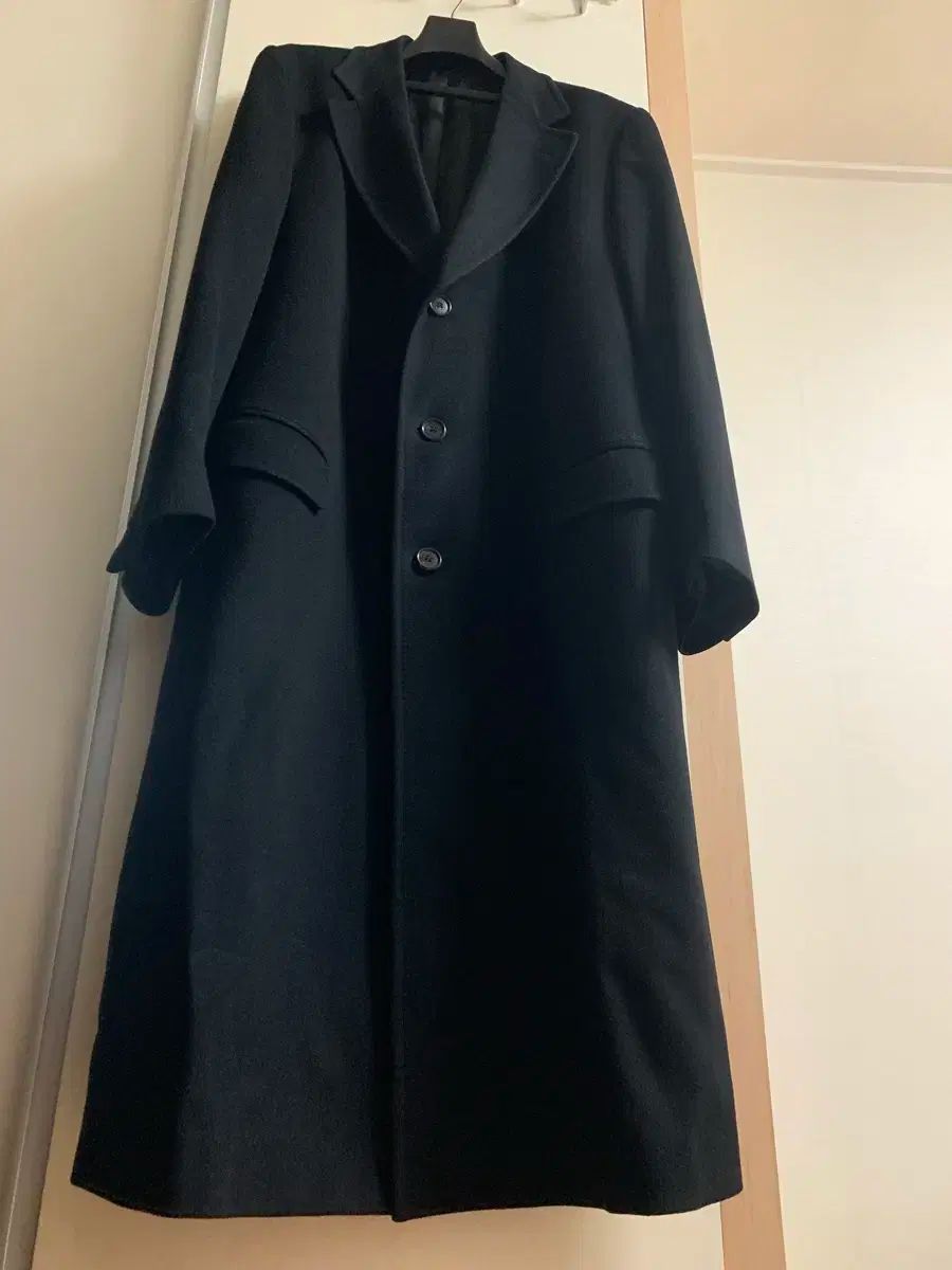 Ermenegildo Zegna(エルメネジルドゼニア)ロングコート ZEGNA（ゼニア） チェスターコート シングル ロング カシミヤ100％ 黒