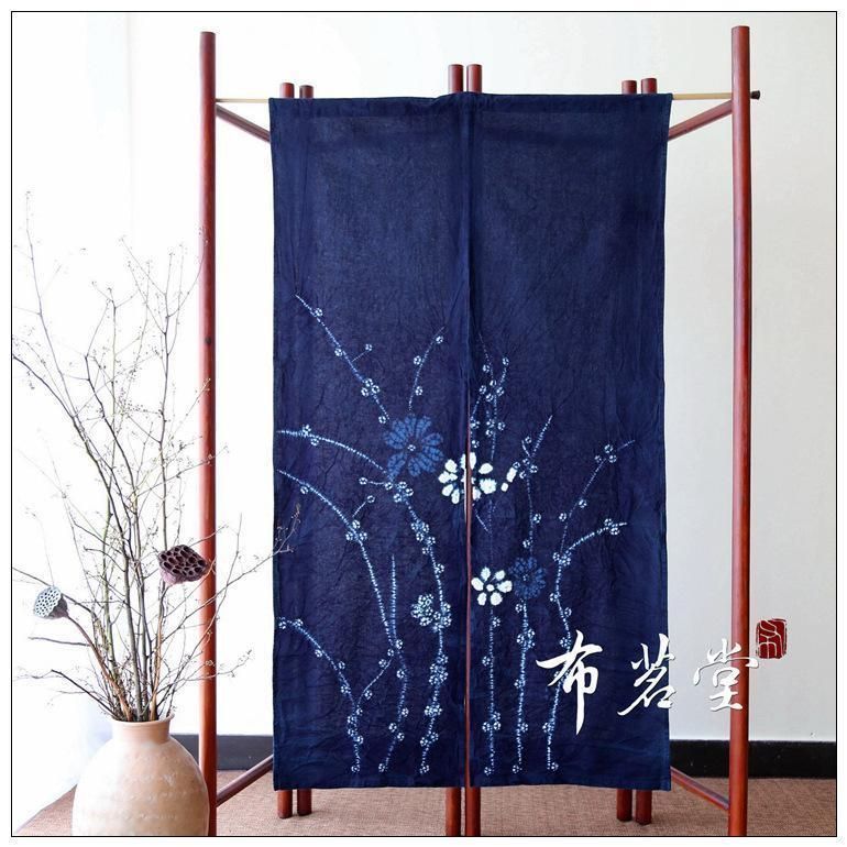 暖簾(B) ／ 手織り 藍染 新作】手織り藍染めのれんのご紹介 | 手ぬぐい│アート蒼公式