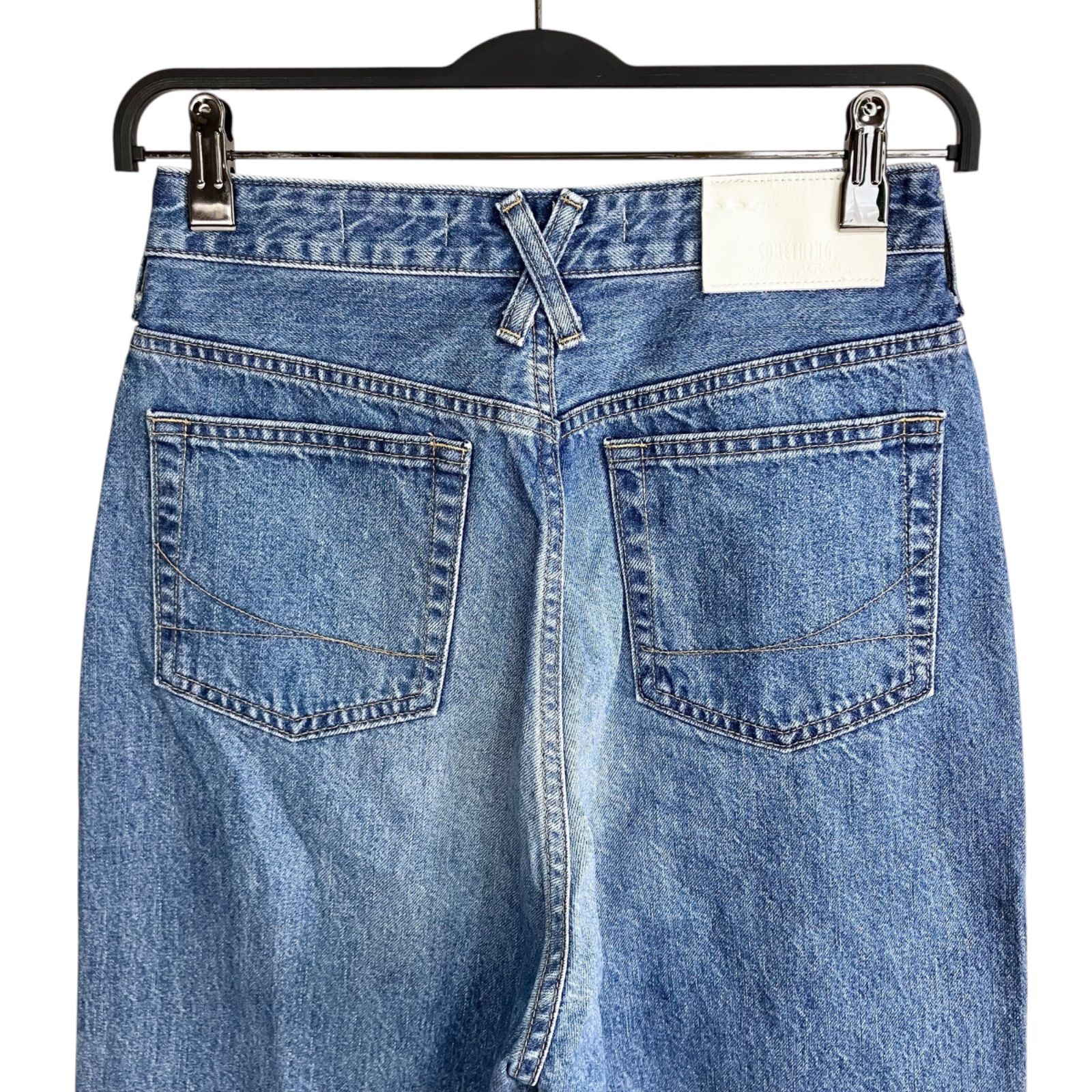 FASHIRU × SOMETHING baggy fit Jeans 0 ブルー 青 ファシル