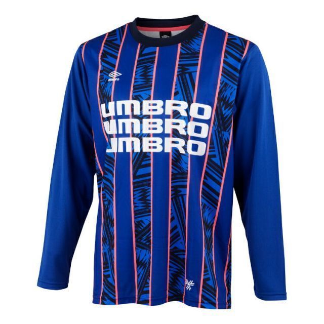 umbro アンブロ THE THIRD グラフィック長袖プラクティスシャツ ヴィクトリアブルー O UUUWJB51 VBLU | スポーツ 運動 サッカー フットボール サッカー用品 服 ウェア サッカーウェア トップス メンズ