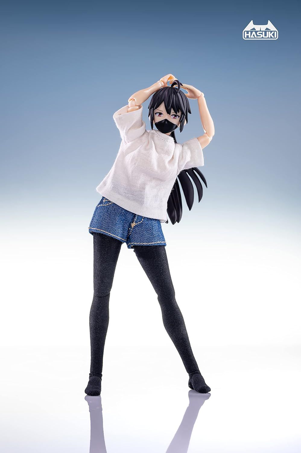 【楽天最安値に挑戦】 HASUKI】CS008 1/12スケール可動フィギュア用 Tシャツ+デニム ドール用アクセサリ