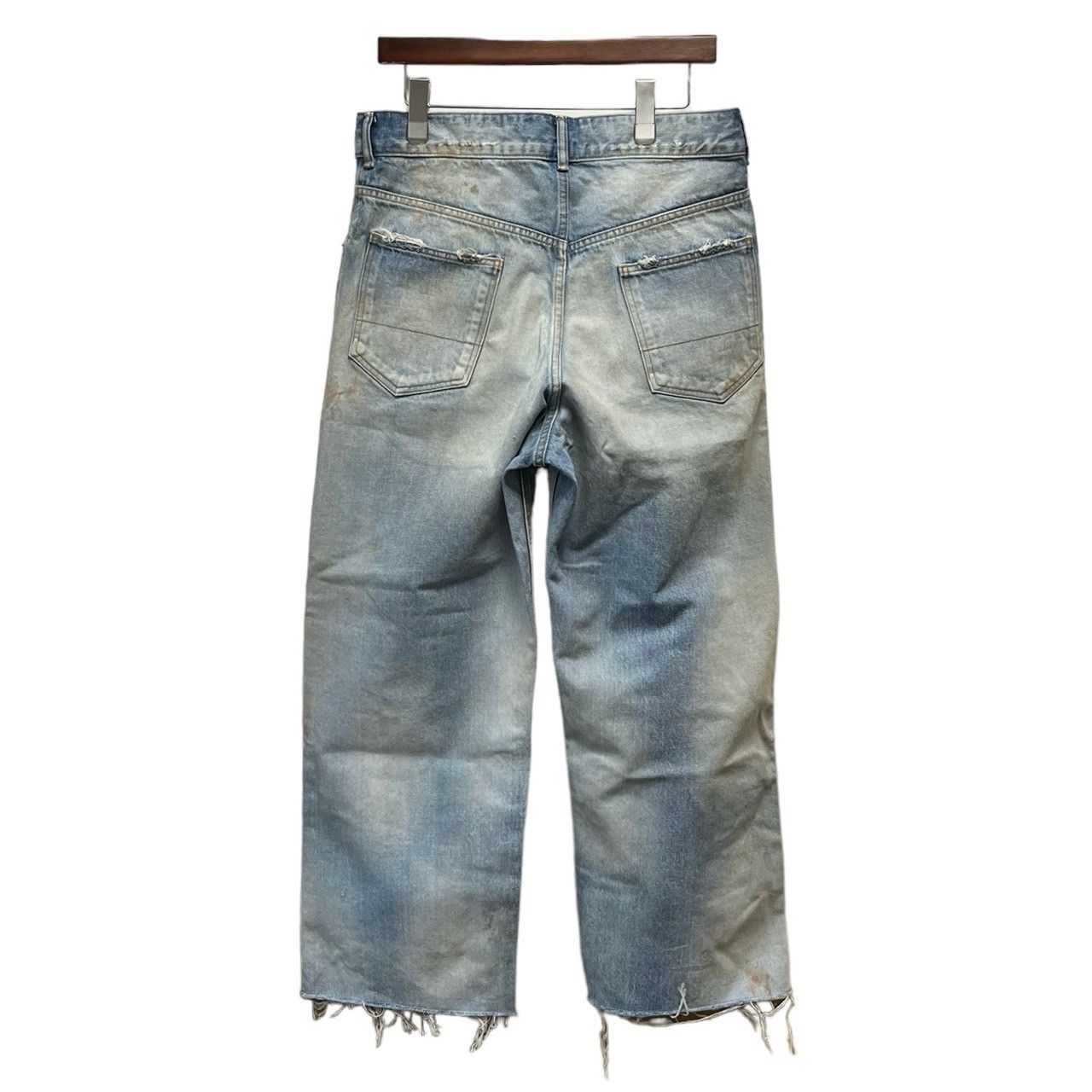 ANCELLM アンセルム 23SS DAMAGE SELVEDGE DENIM STRAIGHT 5P PANTS 