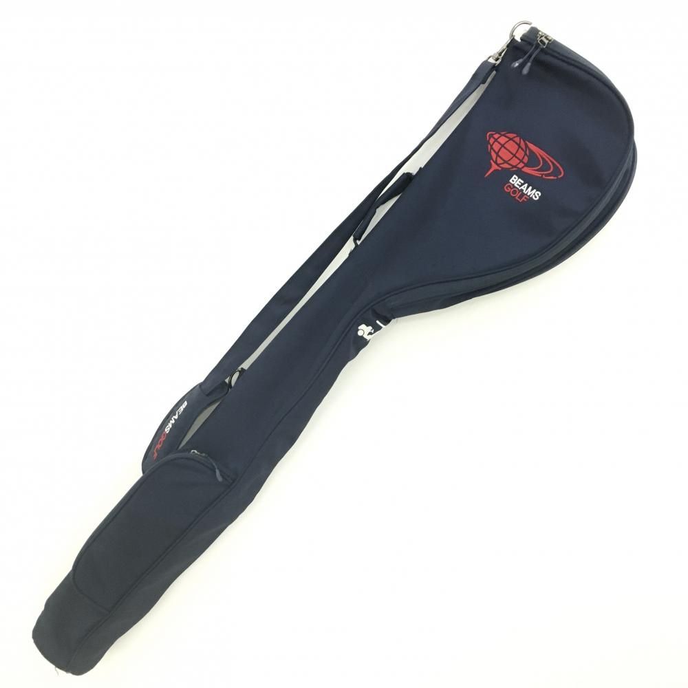 超美品】ビームスゴルフ クラブケース ネイビー×レッド ショルダー付き
