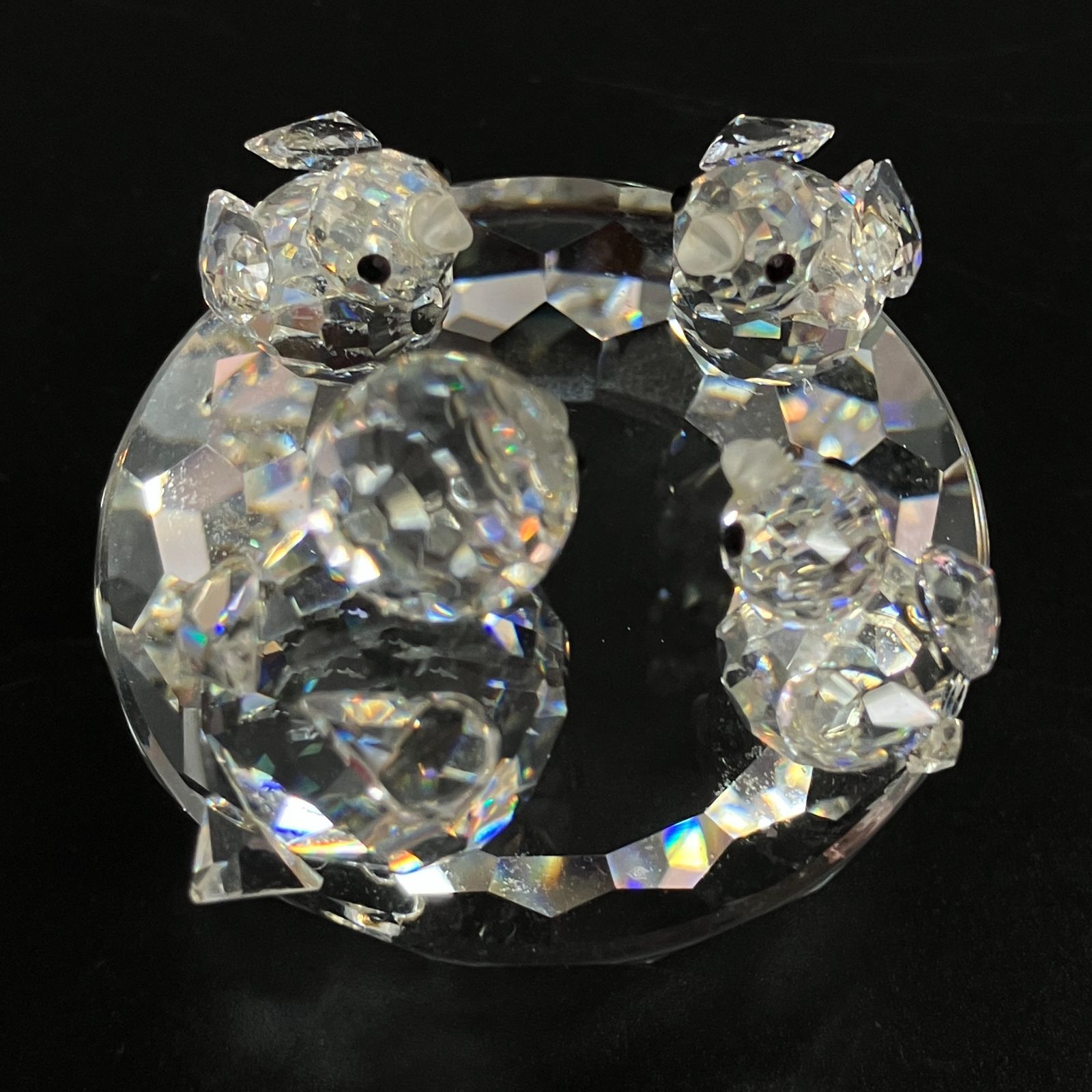 SWAROVSKI スワロフスキー鳥の巣親子置物オブジェ箱付きD-5557 SWAROVSKI スワロフスキー 鳥の巣 親子 置物 オブジェ 箱付き D-5557