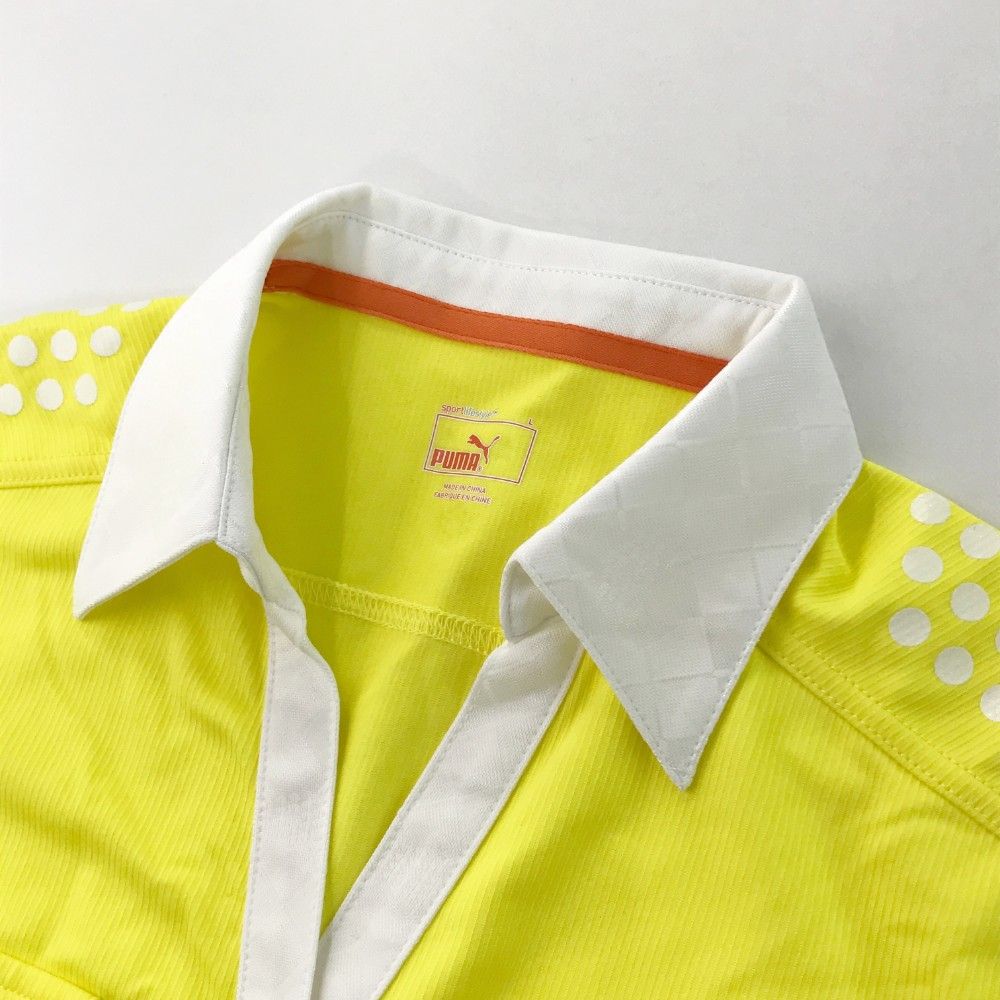 サイズ：L PUMA GOLF プーマゴルフ 半袖ポロシャツ ロゴ刺繍
