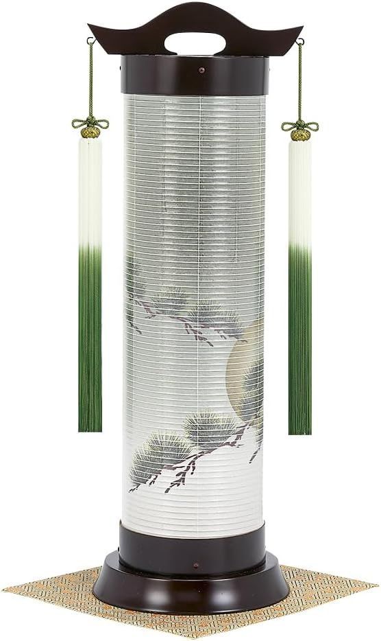 盆提灯 美岳2号 絹二重 松に月 岐阜提灯