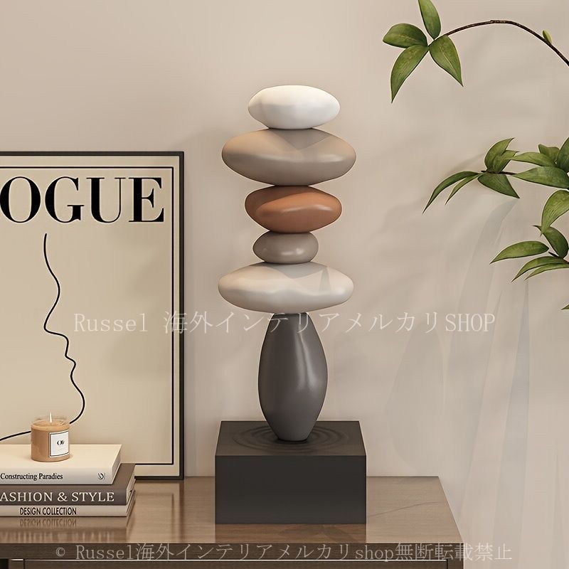 置物 オブジェ オーナメント 積み石デザイン スタッキング ストーン