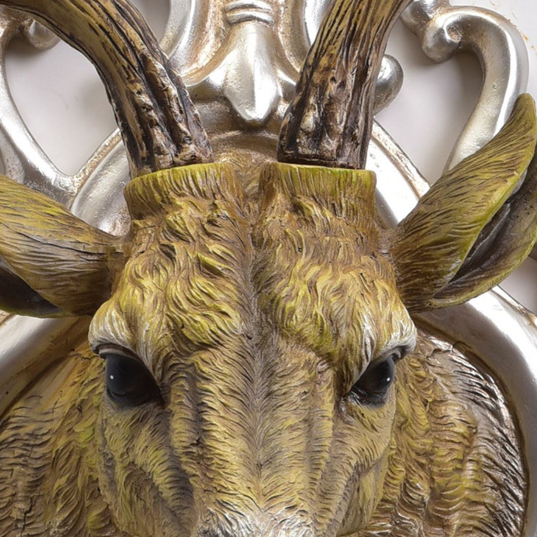 Amazon.co.jp: ヘラジカ鹿剥製風壁掛け壁飾りインテリア雑貨置物彫刻