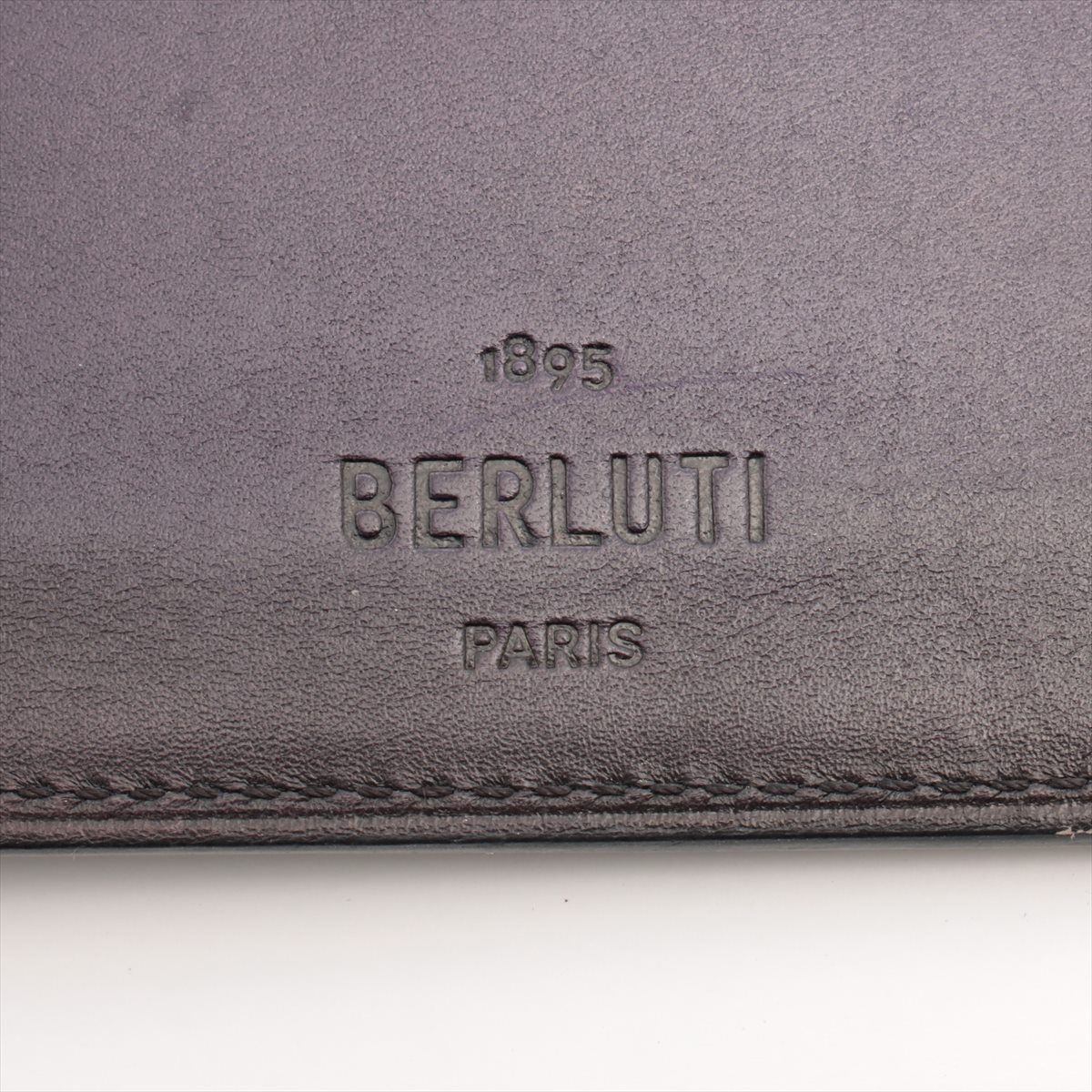 美品 ベルルッティ カリグラフィ マネークリップ レザー 二つ折り 財布  