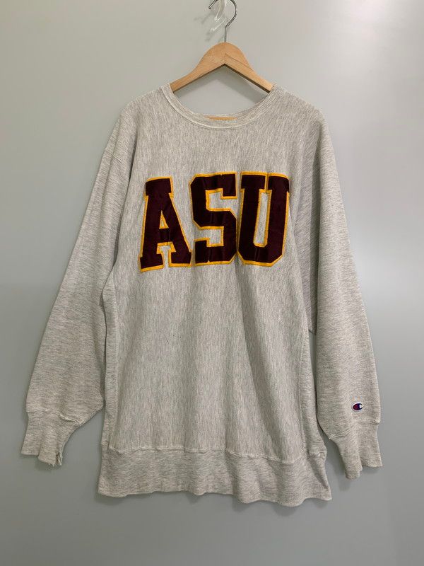 Champion チャンピオン 90S ”ASU REVERSEWEAVE SWEATSHIRT スウェット トレーナー サイズ XXL グレー メンズ 146-250409-AS-15-min