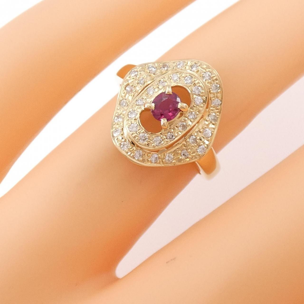 K18YG ルビー リング 0.22CT - メルカリ