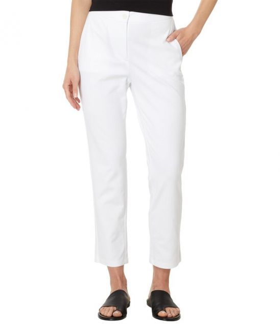 【送料無料】 エイリーンフィッシャー レディース カジュアルパンツ ボトムス Petite High Waisted Ankle Pant White