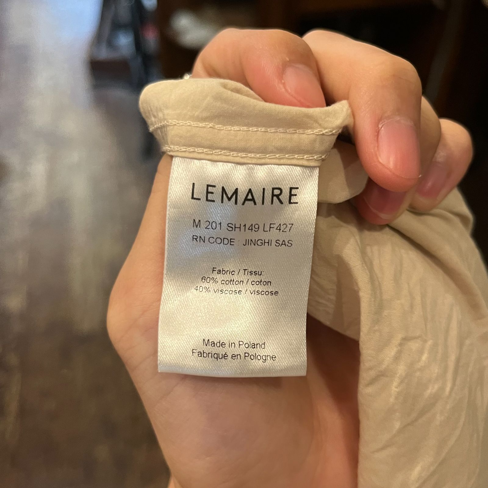 LEMAIRE ルメール 半袖シャツ 刺繍デザイン SIZE 44.M 201 SH149 LF427 【代官山07】 - メルカリ