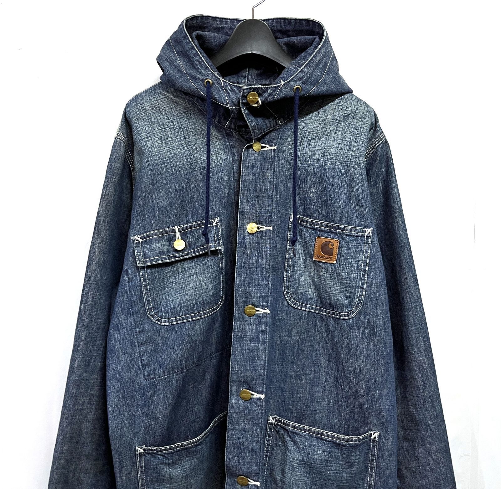 Carhartt｜カーハート フード付き デニム カバーオール