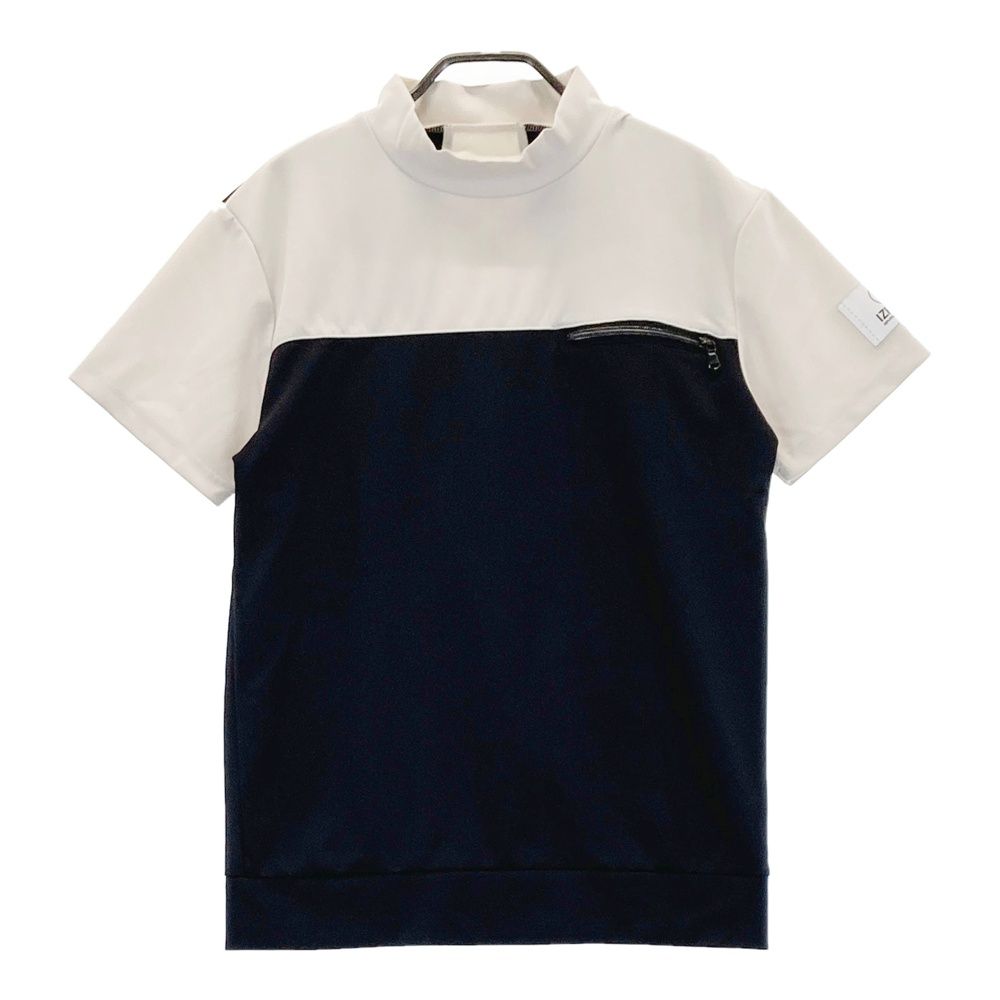 サイズ：M IZREEL イズリール IZR23SS007 2023年モデル ハイネック 半袖Tシャツ  ホワイト系 [240101504608] ゴルフウェア メンズ ストスト サイズ：M IZREEL イズリール IZR23SS007 2023年モデル ハイネック