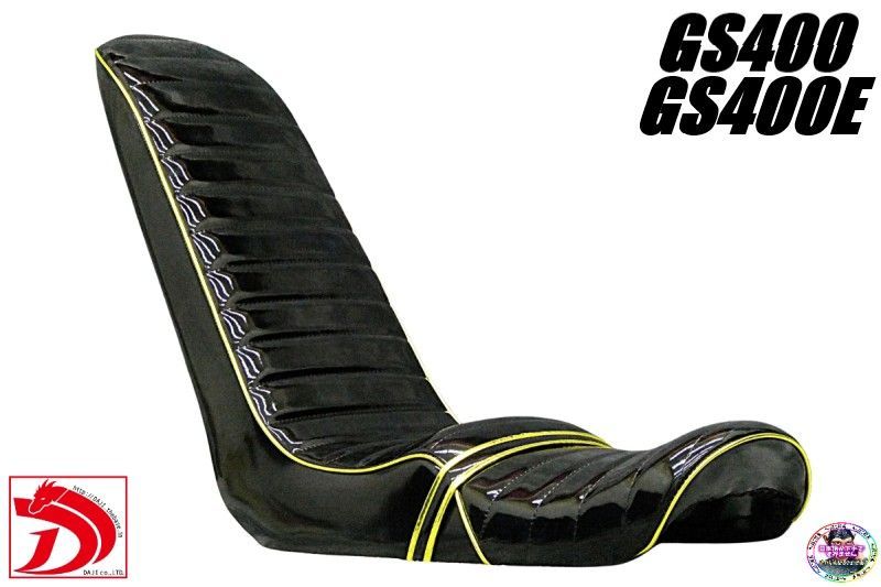 GS400 黒金エナ ５０ｃｍ 三段シート|補強入 あんこ抜き 完成品GS400E鉄ベース 段シート タンデム へっぽこ社長 外装