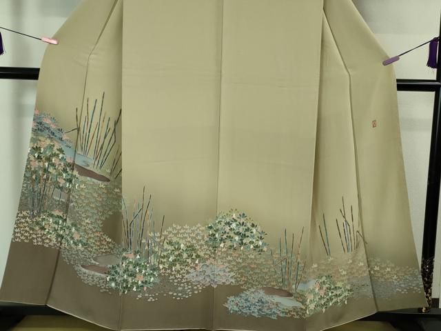 平和屋着物□極上 十日町 加賀草木友禅の第一人者 田村哲彦 訪問着