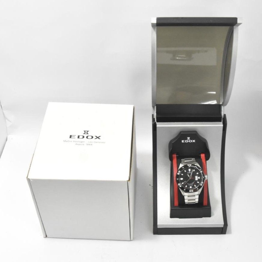 エドックス EDOX 80079-3-NIN クラス1 デイト セラミックベゼル 自動