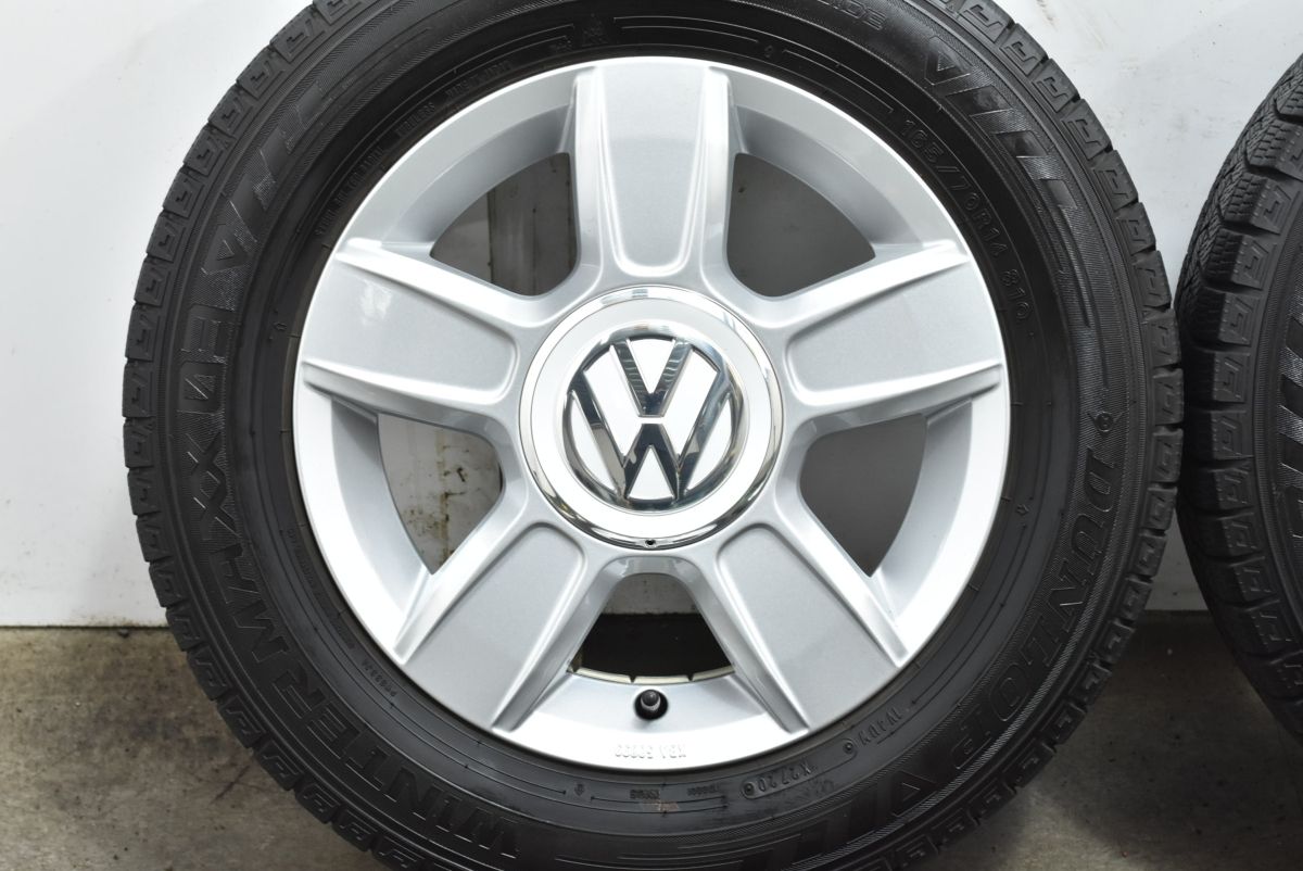 フォルクスワーゲン up! 純正 14in 5J 35 PCD100 ダンロップ ウインターマックス WM03 165|70R14 品番 1S0071494B アップ TRITUETUBI_COM