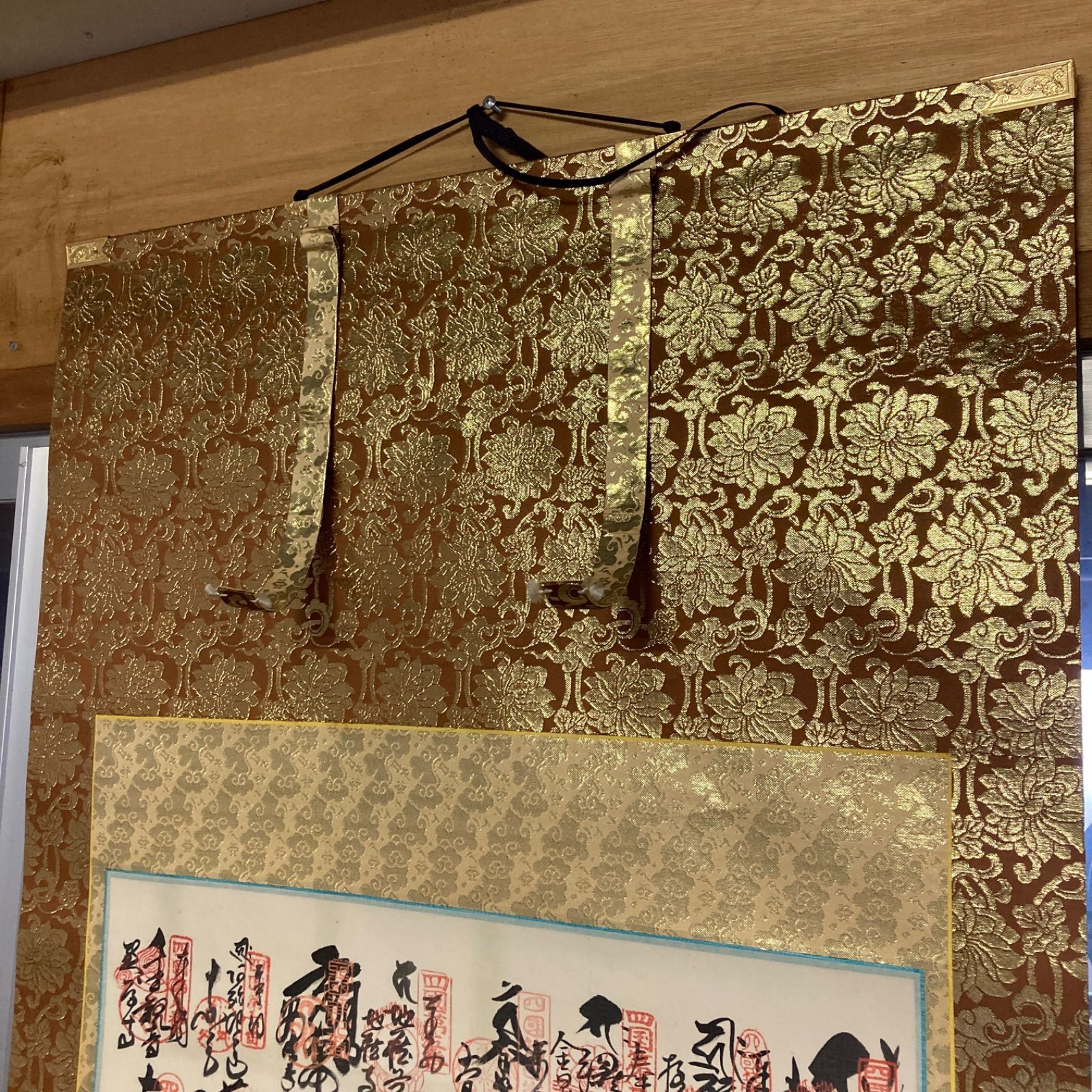 【高級】四國八十八ヶ所霊場 一幅 御宝印 掛け軸 仏画 絹本 共箱付 昭和の時代 未使用 四国八十八ヶ所巡礼 掛け軸 箱付き 縦約195cm 幅約68cm