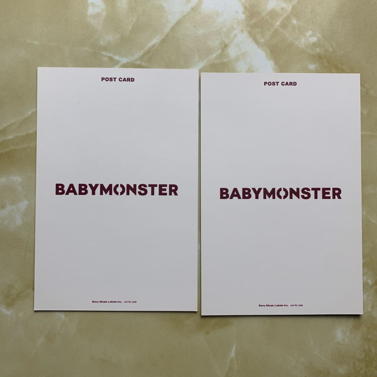 BABYMONSTER ポストカード アサ ファンミーティング B賞 5 11と5 12 2枚セット