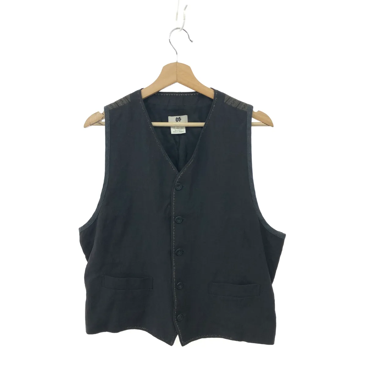 【希少】ドリスヴァンノッテン ウールベスト ブラック 48 希少】ドリスヴァンノッテン ウールベスト ブラック 48 希少】ドリス