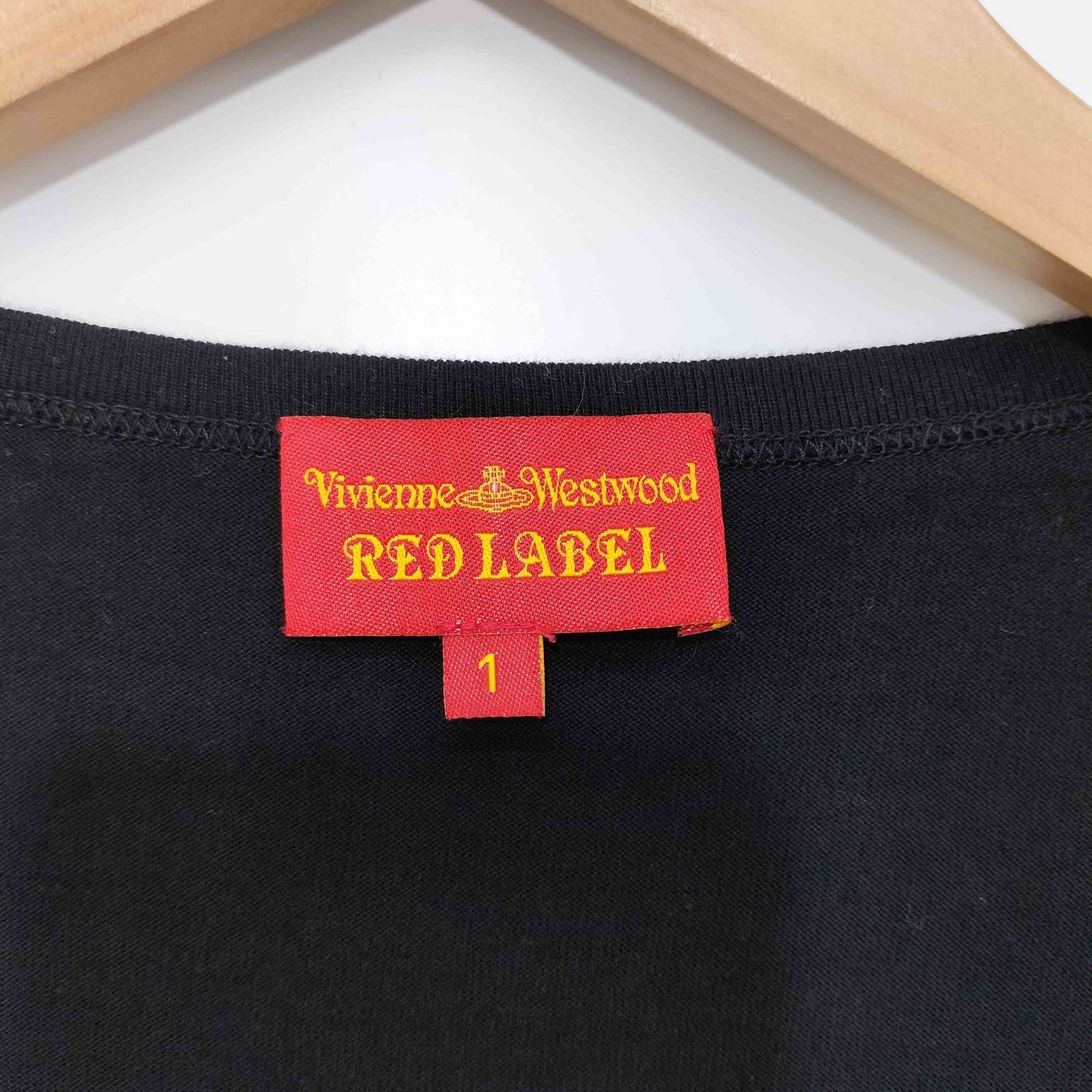 ヴィヴィアンウエストウッドレッドレーベル Vivienne Westwood RED LABEL ミニオーブロゴ刺繍 Y2K パンク 前面プリント  Uネックカットソー ロングスリーブTシャツ ロンT レディース JPN：1 - メルカリ