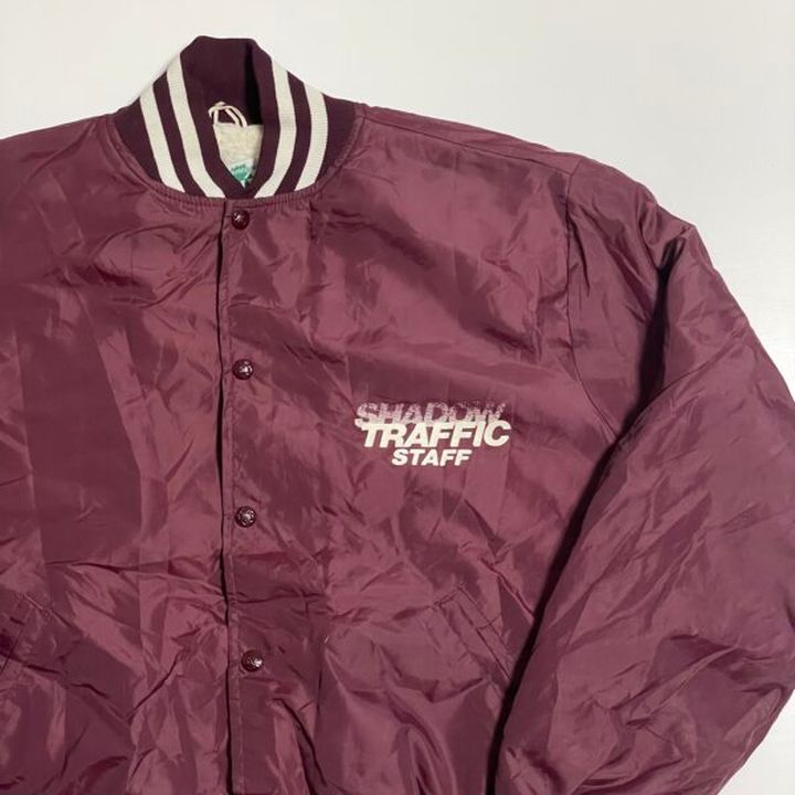 80's Maple Varsity Jacket Shadow Traffic Staff Made in USA