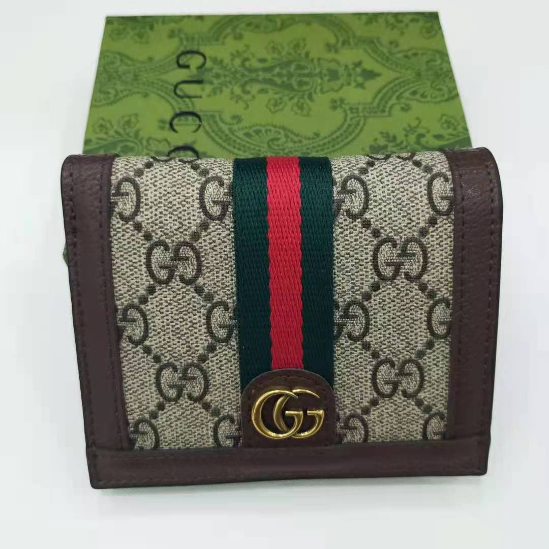 GUCCI オフディア 二つ折り財布 マーモント コンパクトウォレット