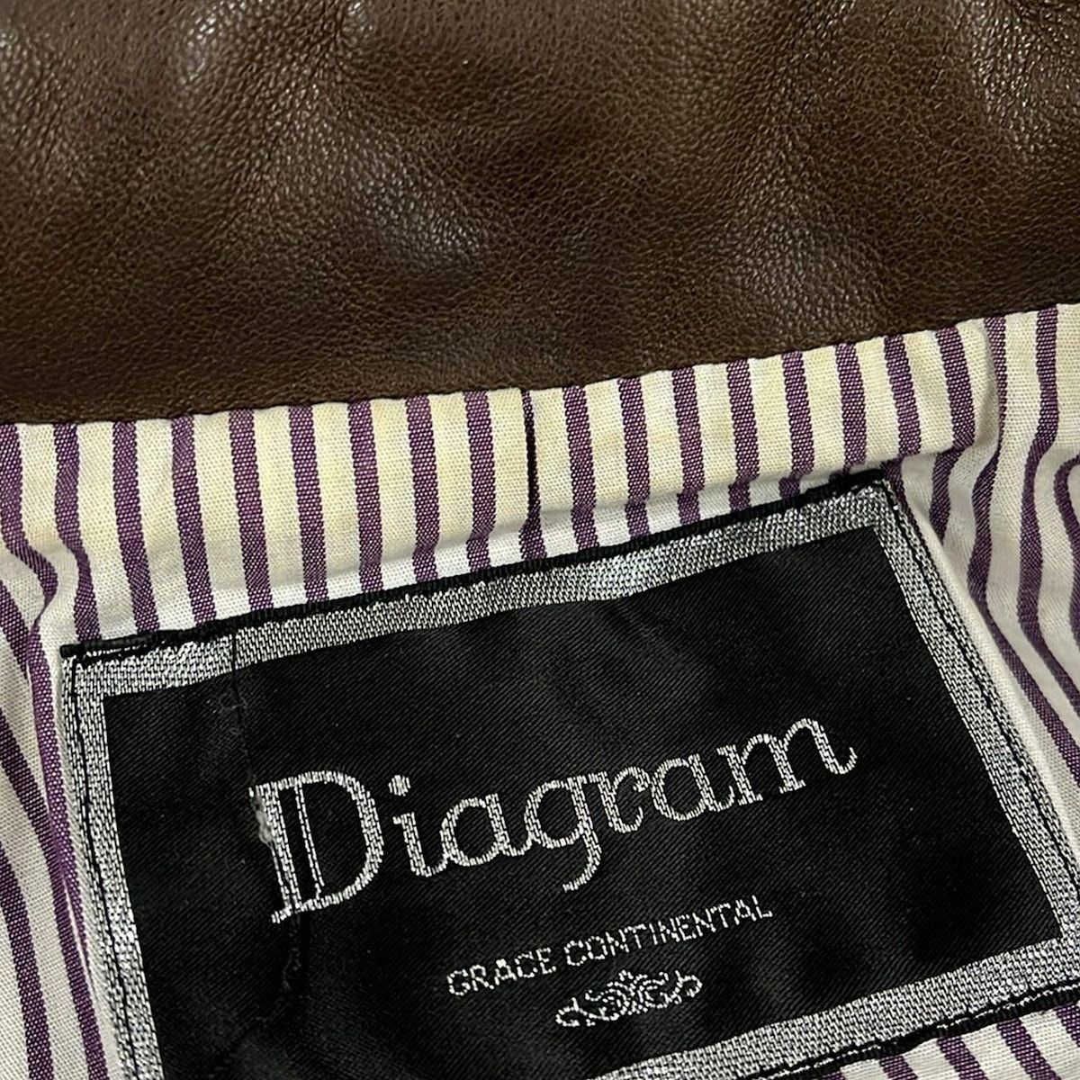 Diagram GRACE CONTINENTAL ダイアグラム ライダースジャケット サイズ36 S レディース - ダークブラウン 長袖 レザー 春 秋 SIROKUMA-CORPORATION_COM