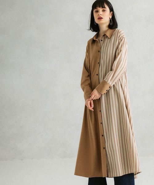 橋本環奈ちゃんも着用 UNITED TOKYO ブロッキング シャツワンピース