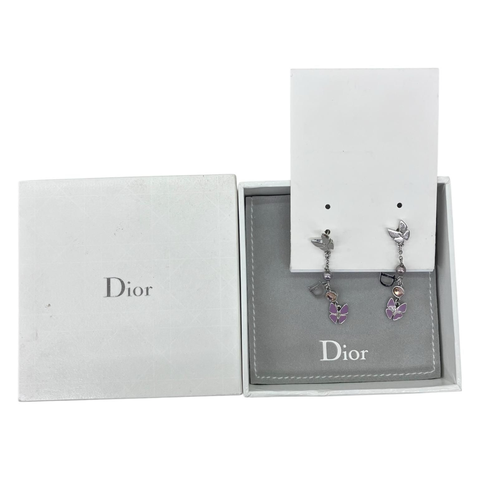 DIORピアス 両耳 VINTAGE DIOR⁄ディオール pierce logo chain rs(両耳