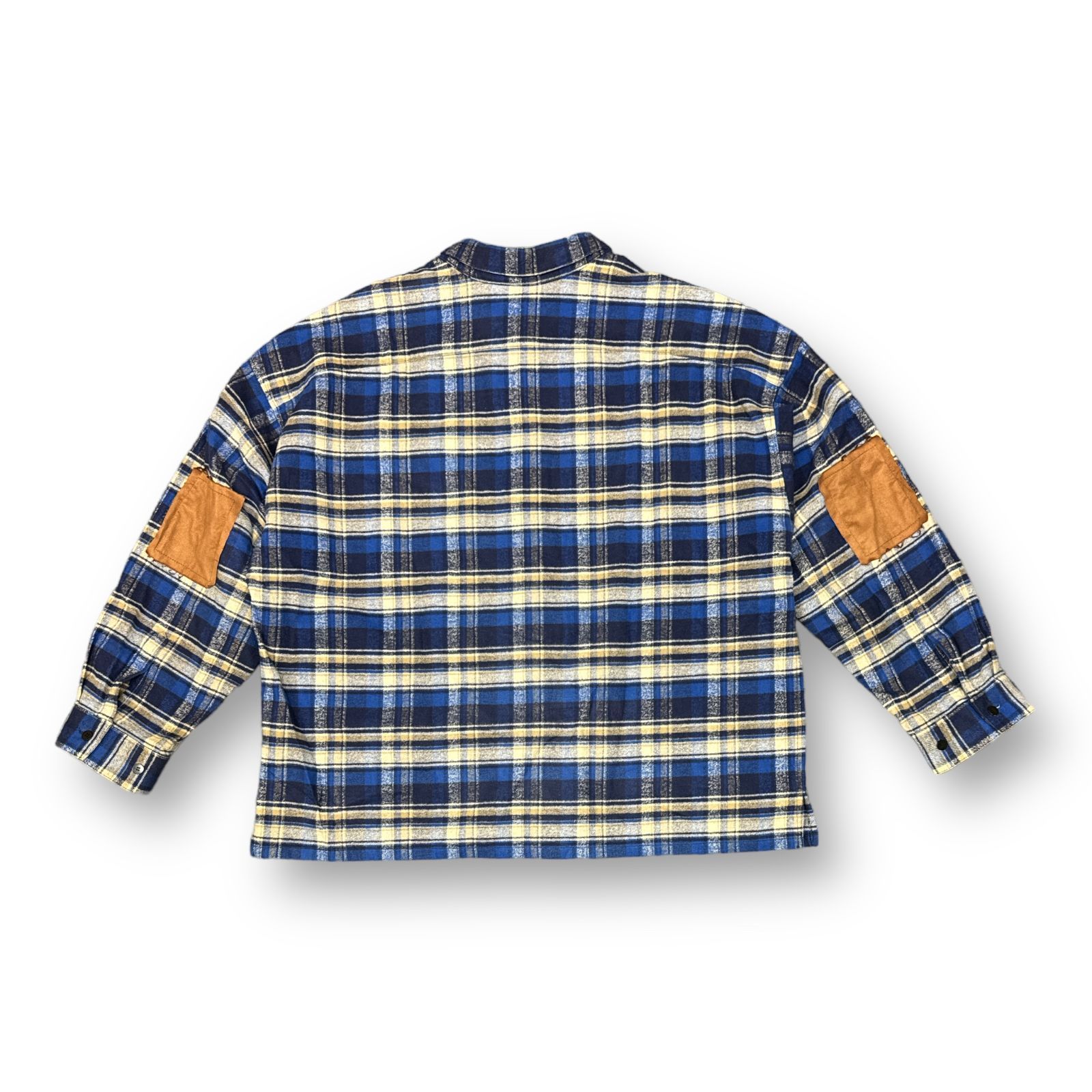 wonderland Check shirts blouson エルボパッチ付 オーバサイズ