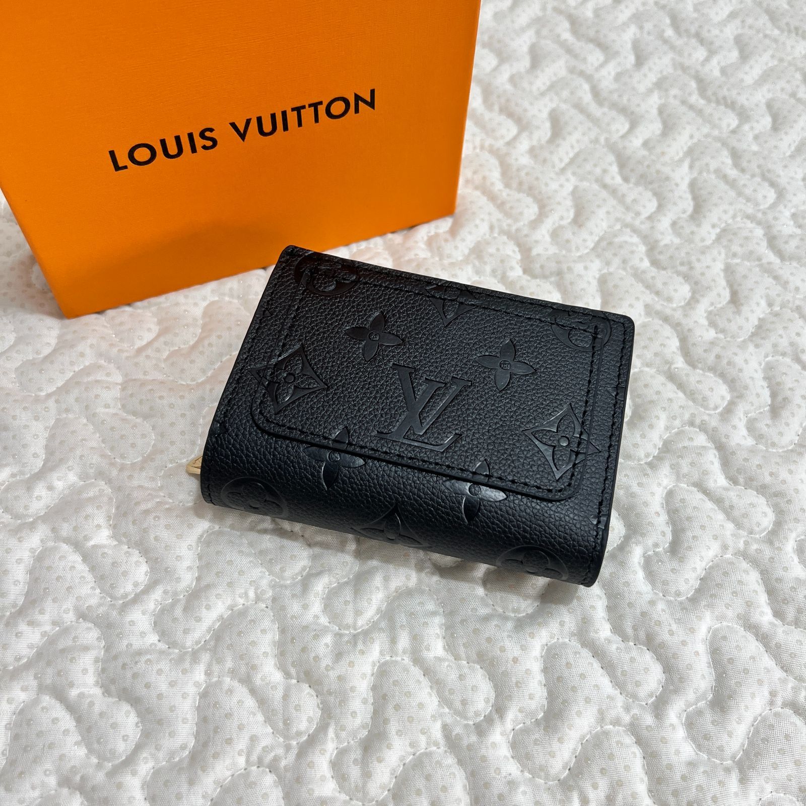 1点限り!ルイヴィトン LOUIS VUITTON ミニ財布ポルトフォイユクレア ブラック