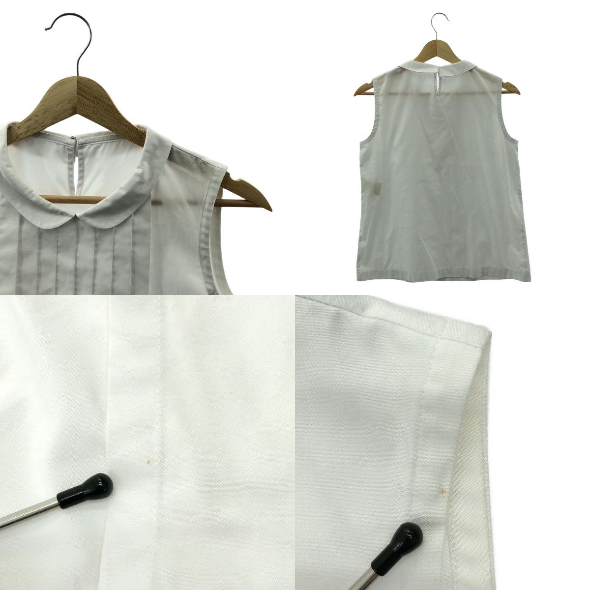 tricot COMME des GARCONS / トリココムデギャルソン | AD1999 | ボレロショートスリーブ ノースリーブ プリーツ ブラウス | M | ホワイト | レディース tricot COMME des GARCONS / トリココムデギャルソン | AD1999