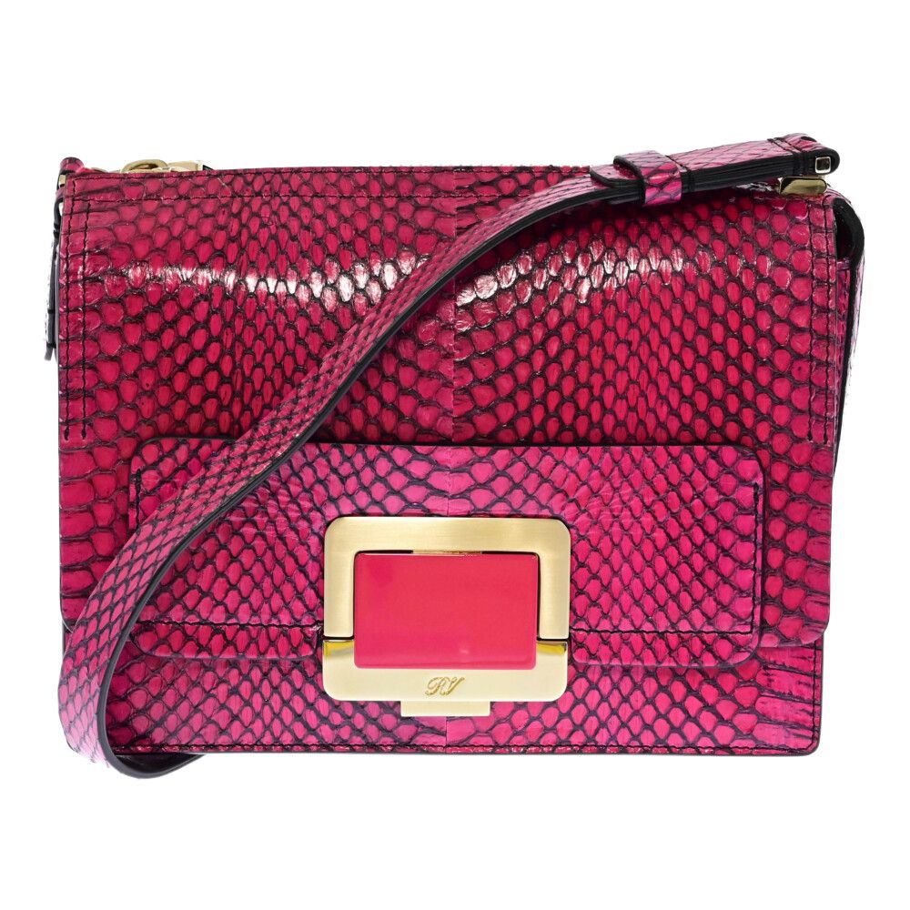 Roger Vivier ロジェヴィヴィエ パイソン ショルダーバッグ/ピンク 