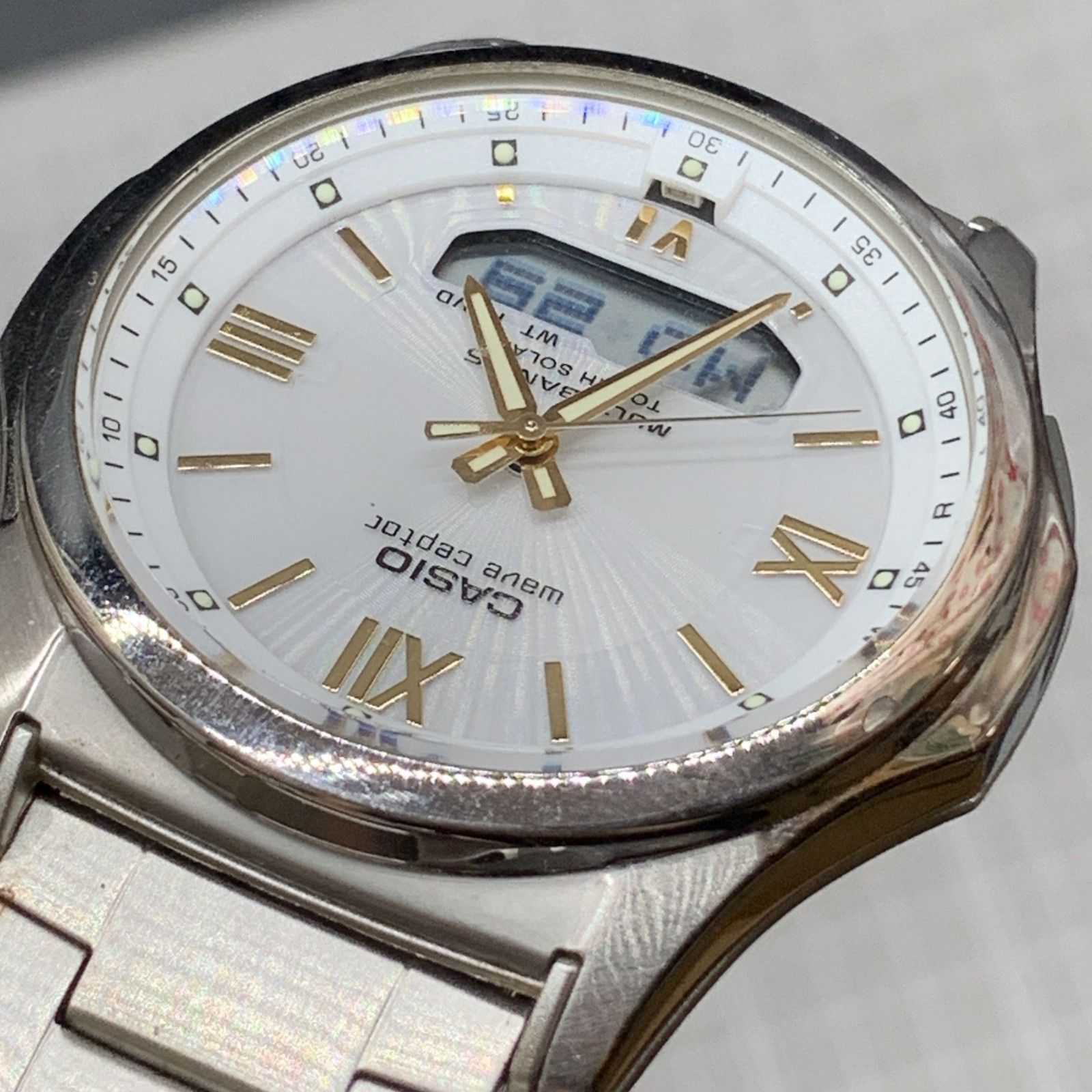 P423 可動 美品 CASIO カシオ wave captor ウェーブセプター WVA-M630D