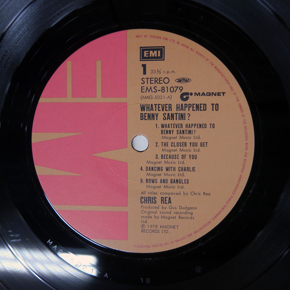 ★ Blink レコード LP 国内盤 クリスレア/WHATEVER HAPPENED TO BENNY SANTINI?/EMI